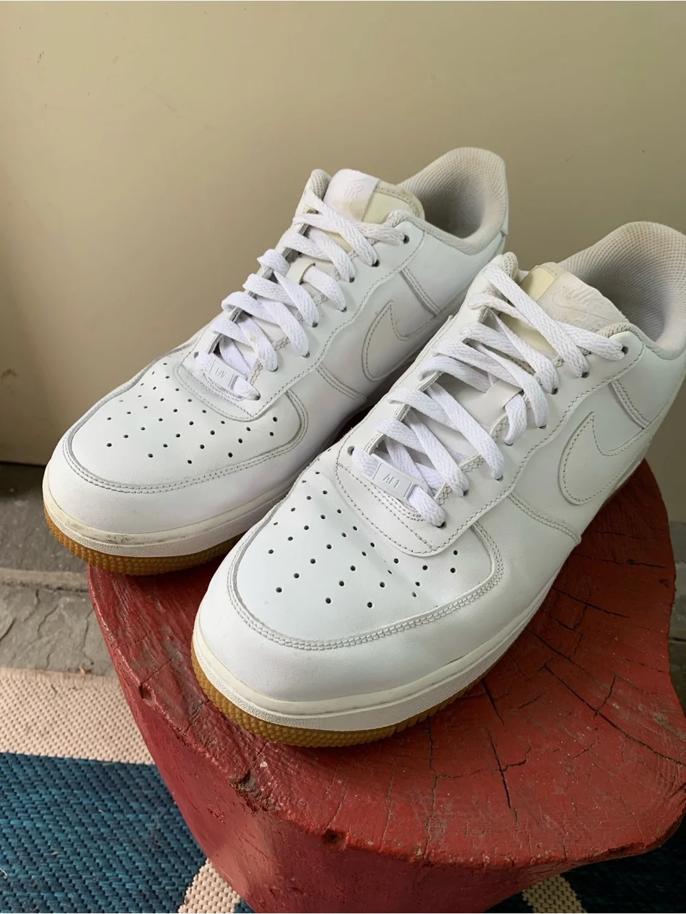 Nike Air Force 1 Men’s Sneakers White Lace-Up Athletic Men’s Size 11.5